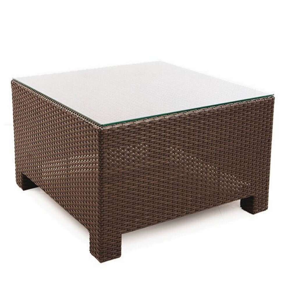 Antigua Outdoor Patio Furniture Coffee Table with Glass