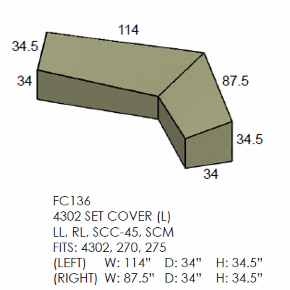 4302 Set Sectional Cover - Left Side