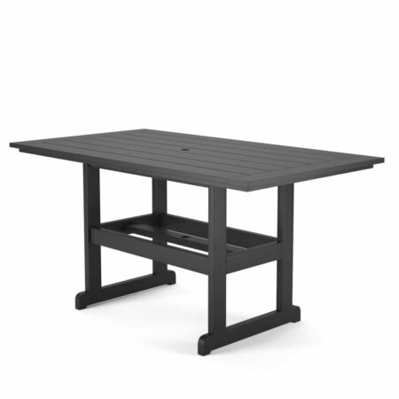 Delmar Outdoor Patio 72" Rectangle Counter Height Table  - Poly Lumber