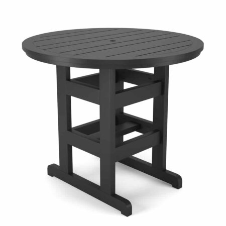 Delmar Outdoor Patio 42" Round Counter Height Table - Poly Lumber