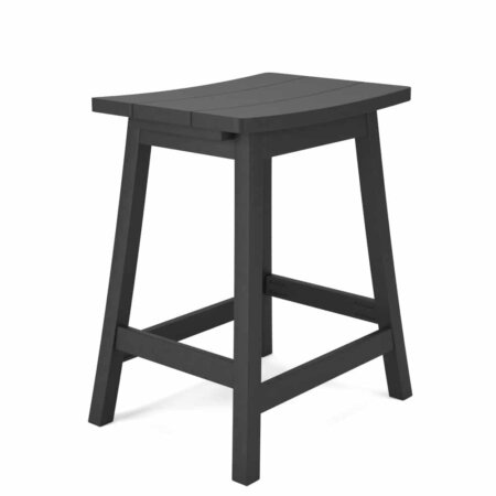 Delmar Outdoor Patio Saddle Stool Counter Height - Poly Lumber