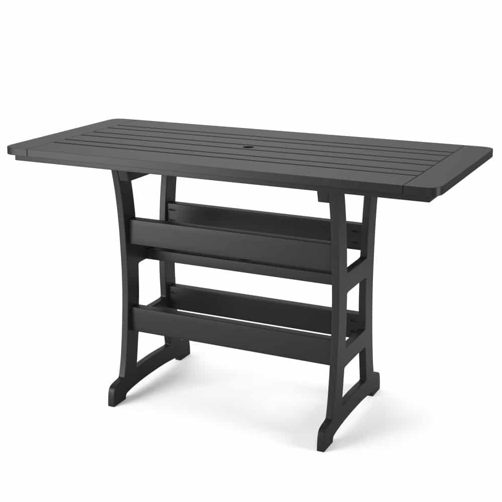 Delmar Outdoor Patio 60" Rectangle Counter Height Table - Poly Lumber