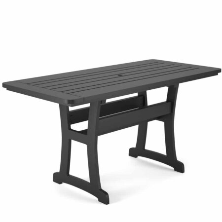 Delmar Outdoor Patio 60" Rectangle Dining Height Table - Poly Lumber