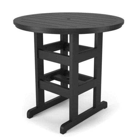 Delmar Outdoor Patio 42" Round Bar Height Table - Poly Lumber