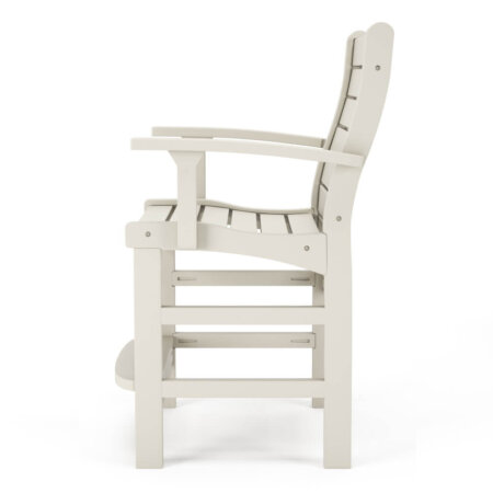 Delmar Outdoor Patio Counter Height Chair With Arms - Poly Lumber