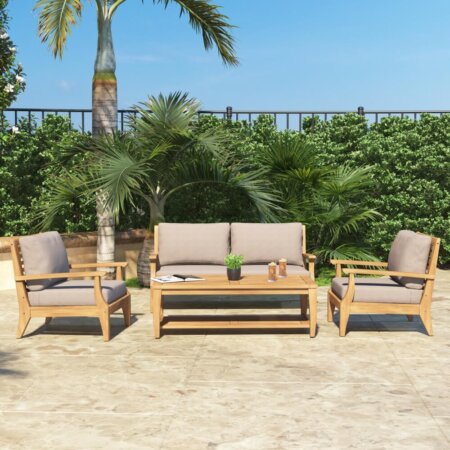 Miramar Outdoor 4 Piece Lounge Chair Sofa Set