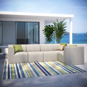 Murano Outdoor Patio Modular Sectional L-Shaped Sofa