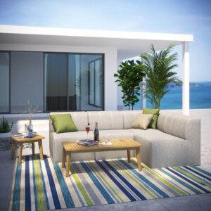 Murano Outdoor Patio Modular Sectional Loveseat Chat Set