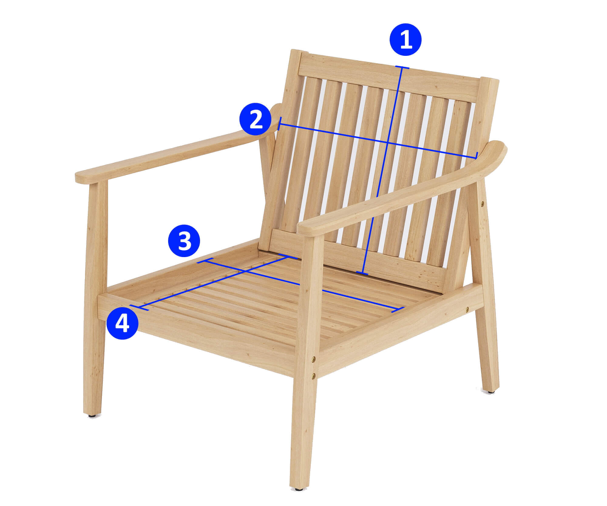 Dimensions of seat cushion